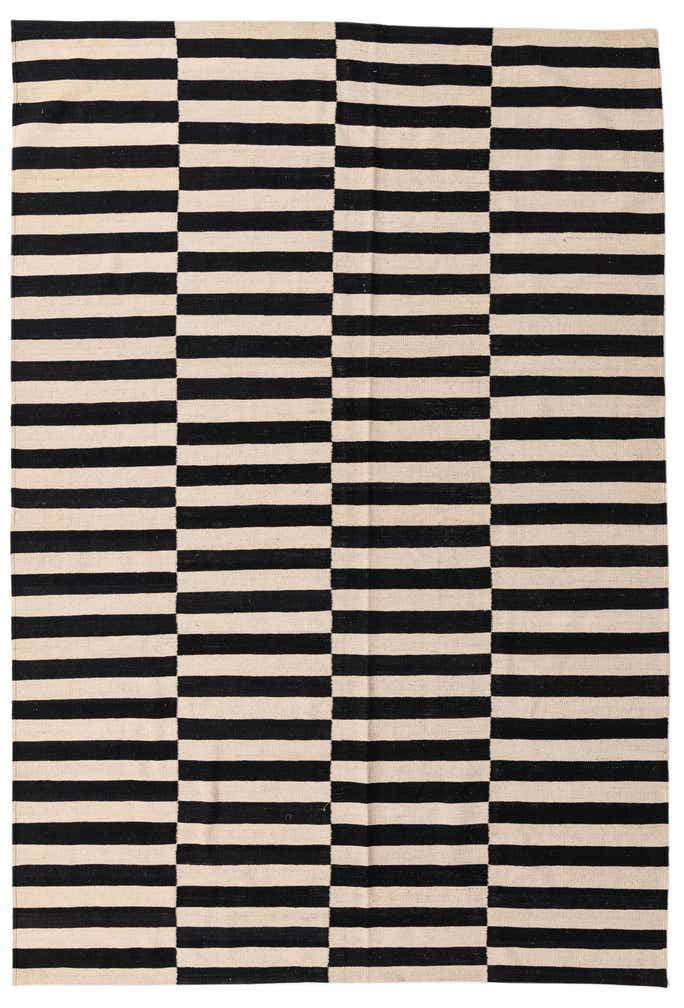 6' 8 x 9' 9 Hand Woven Kilim Modern Wool Rug