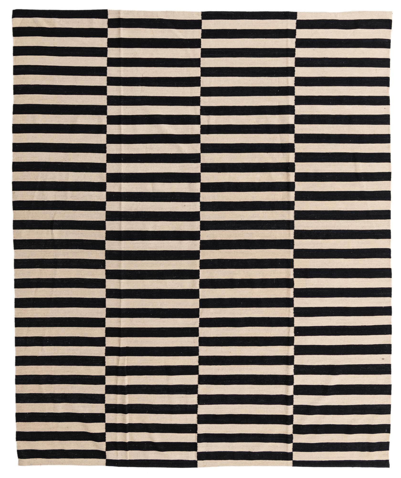 8' 4 x 10' 1 Hand Woven Kilim Modern Wool Rug