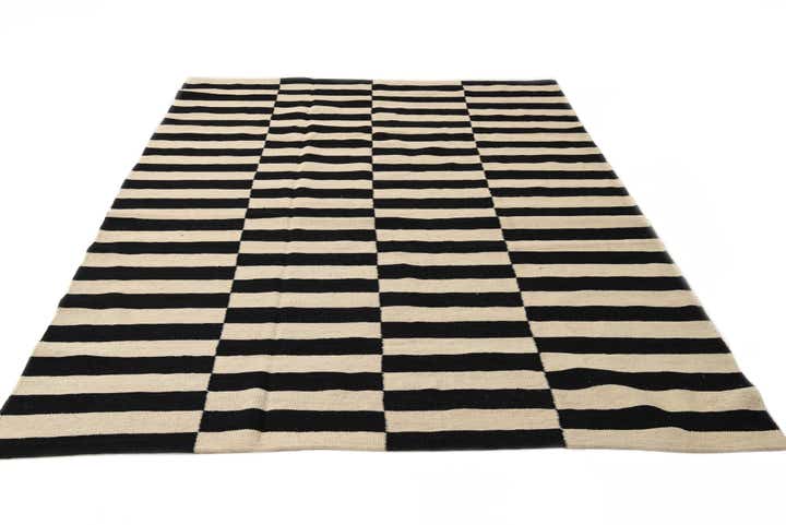 5' 8 x 7' 9 Hand Woven Kilim Modern Wool Rug