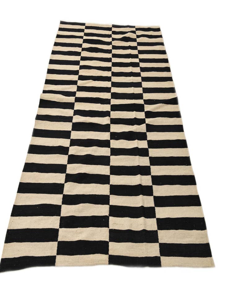 Detail image of 5' 5 x 7' 10 Hand Woven Kilim Modern Wool Rug