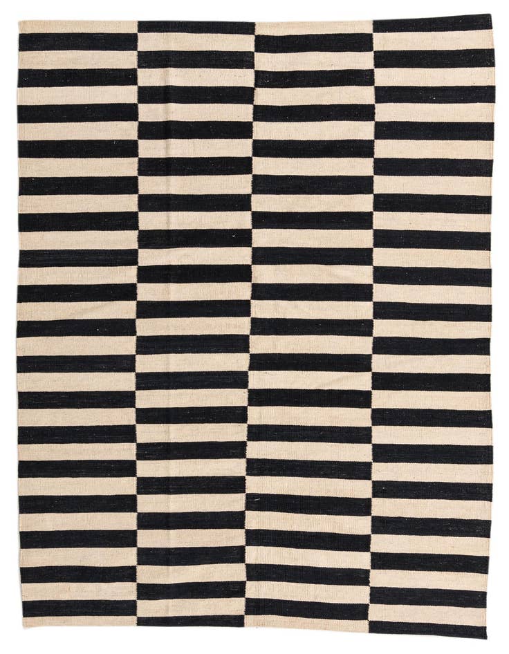 Detail image of 5' 5 x 7' 10 Hand Woven Kilim Modern Wool Rug