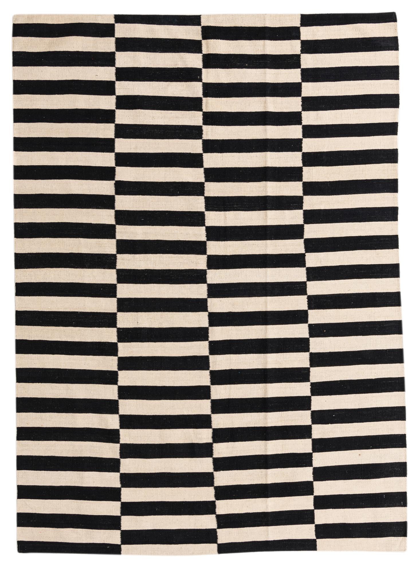 5' 8 x 7' 11 Hand Woven Kilim Modern Wool Rug