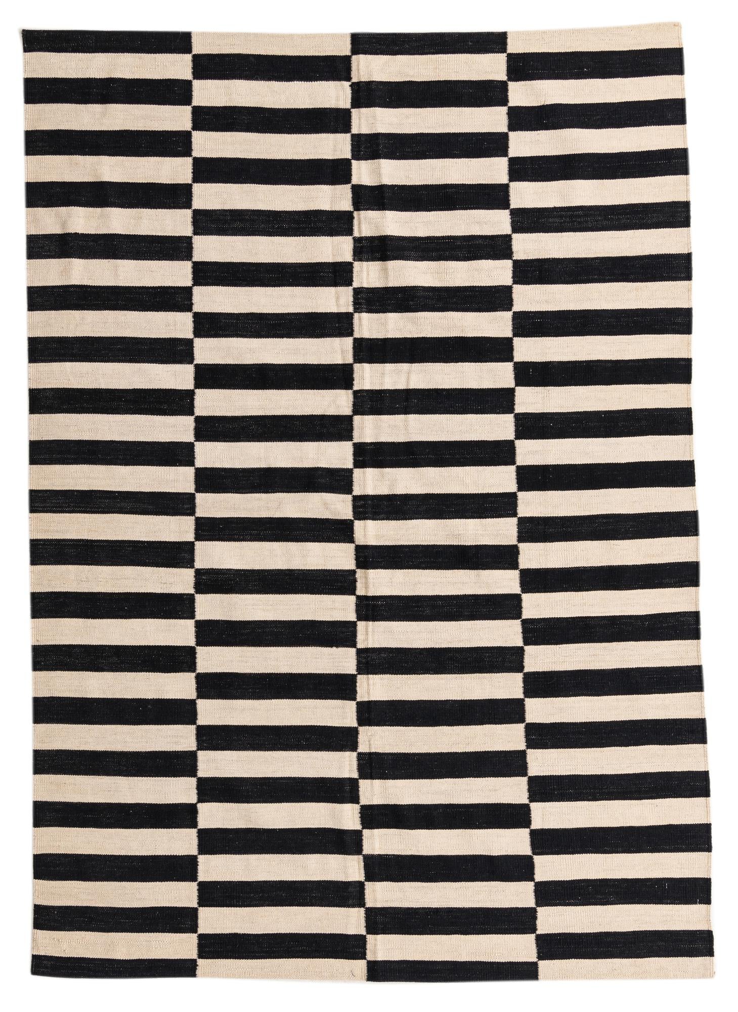 5' 7 x 7' 10 Hand Woven Kilim Modern Wool Rug