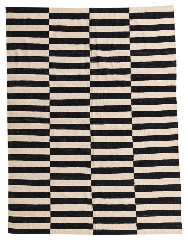Detail image of 5' 7 x 7' 10 Hand Woven Kilim Modern Wool Rug