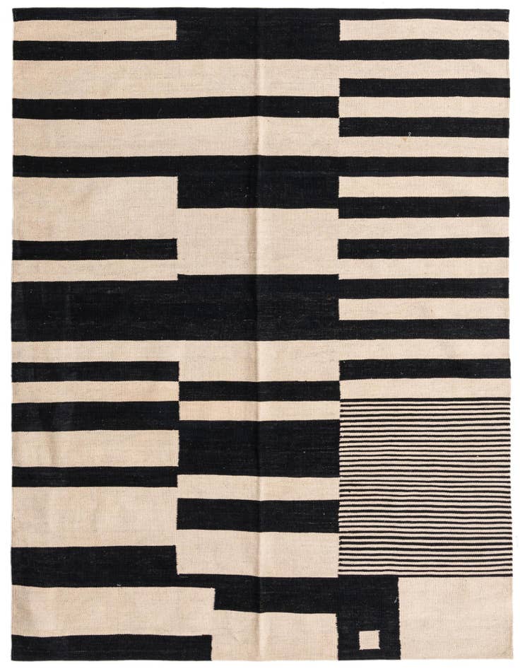 Detail image of 5' 8 x 7' 9 Hand Woven Kilim Modern Wool Rug