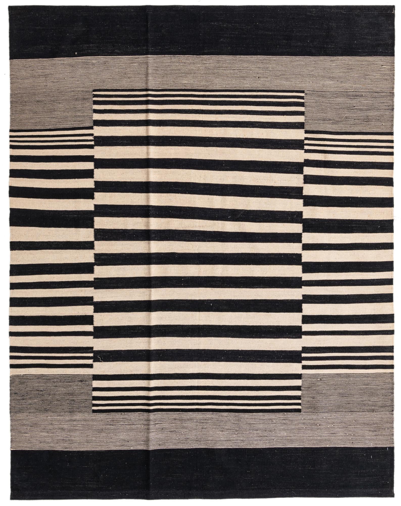6' x 7' 6 Hand Woven Kilim Modern Wool Rug