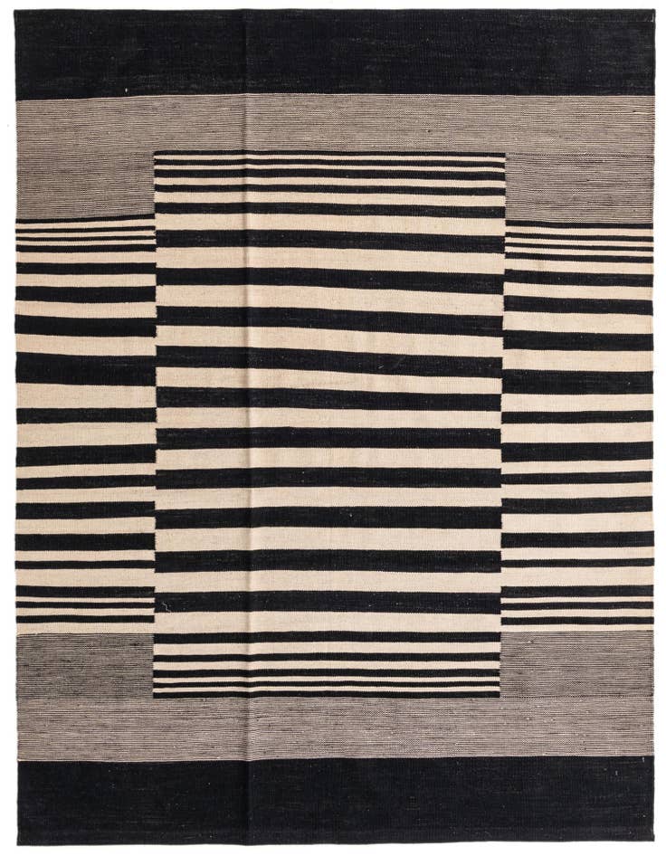 Detail image of 6' x 7' 6 Hand Woven Kilim Modern Wool Rug