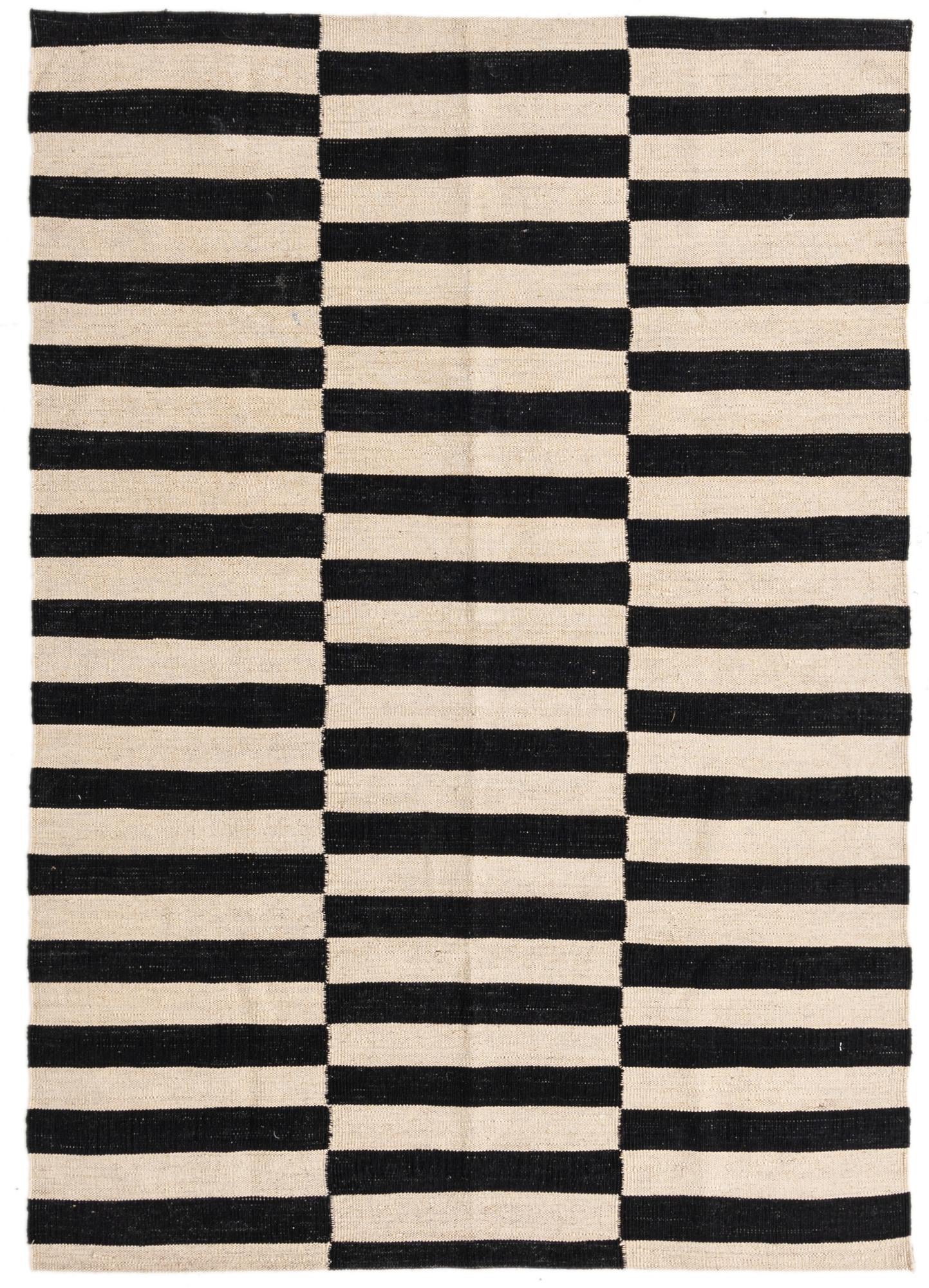 4' 2 x 5' 10 Hand Woven Kilim Modern Wool Rug