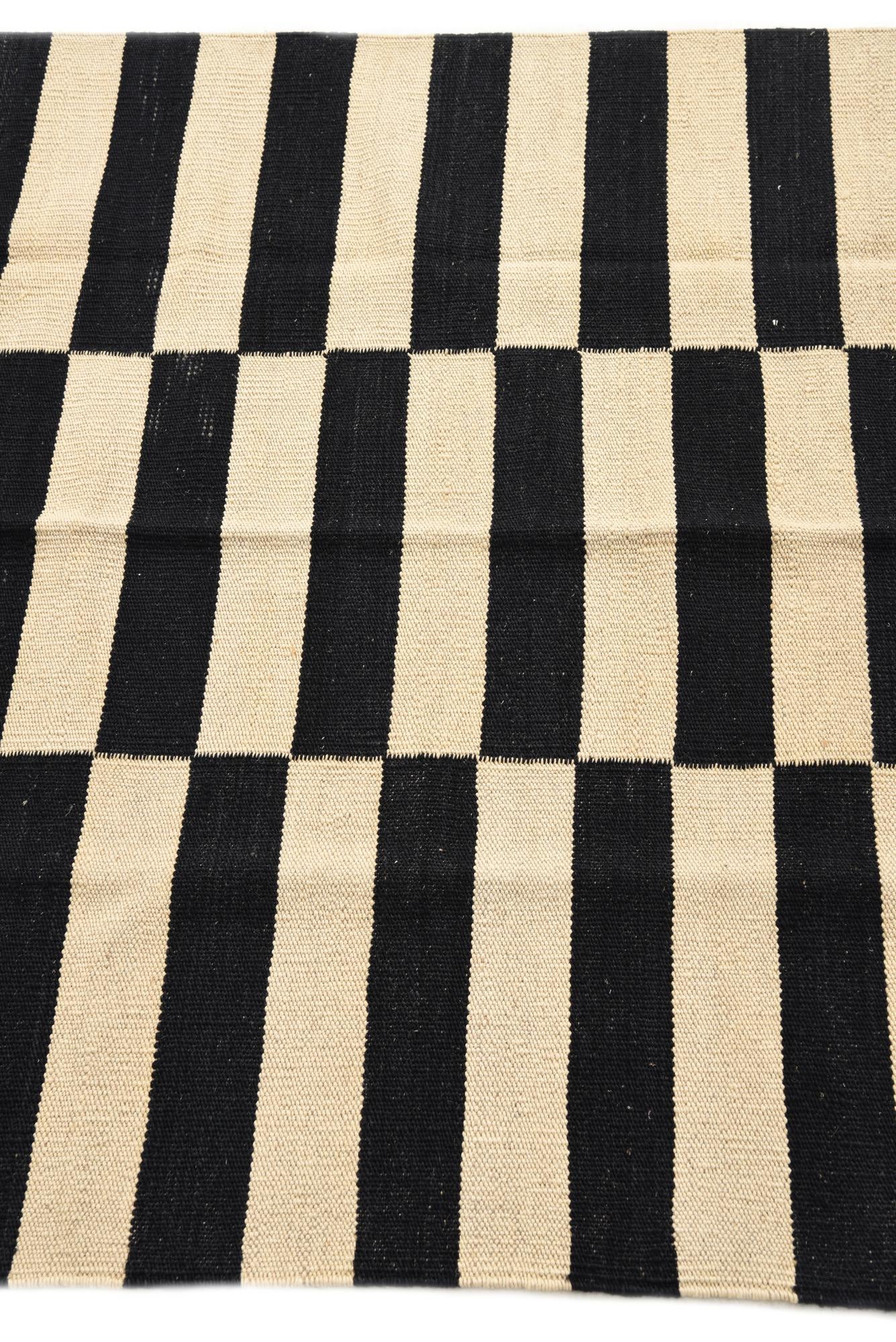 3' 4 x 4' 10 Hand Woven Kilim Modern Wool Rug