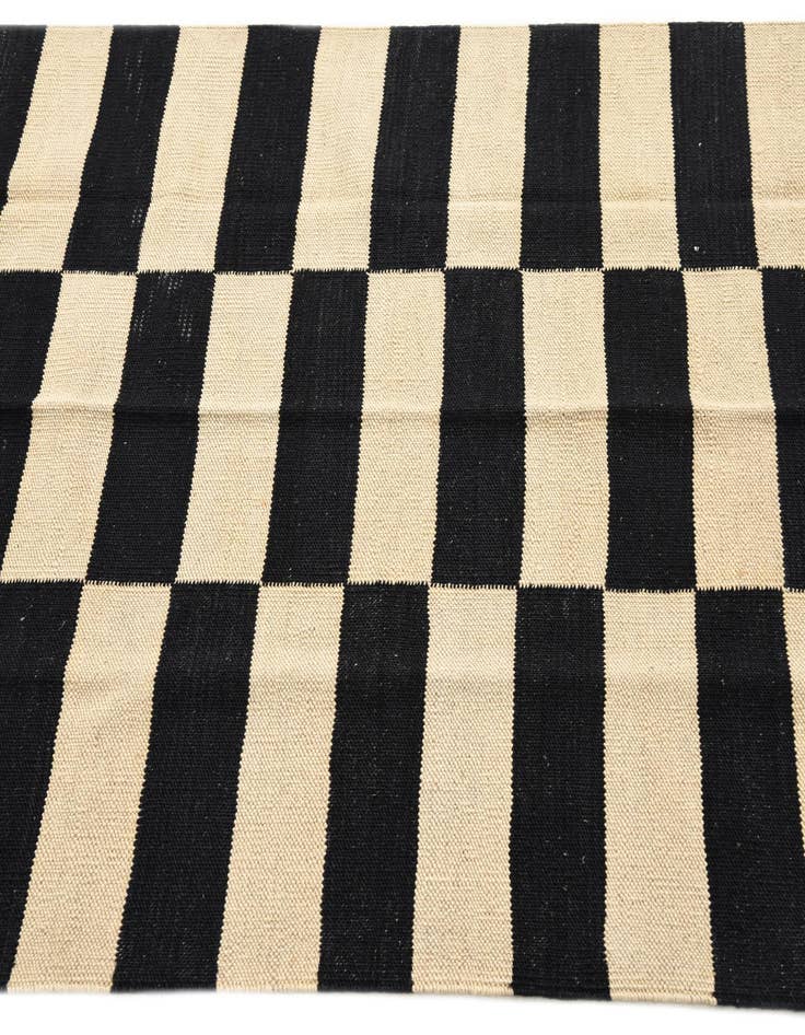 Detail image of 3' 4 x 4' 10  Hand Woven Kilim Modern Wool Rug