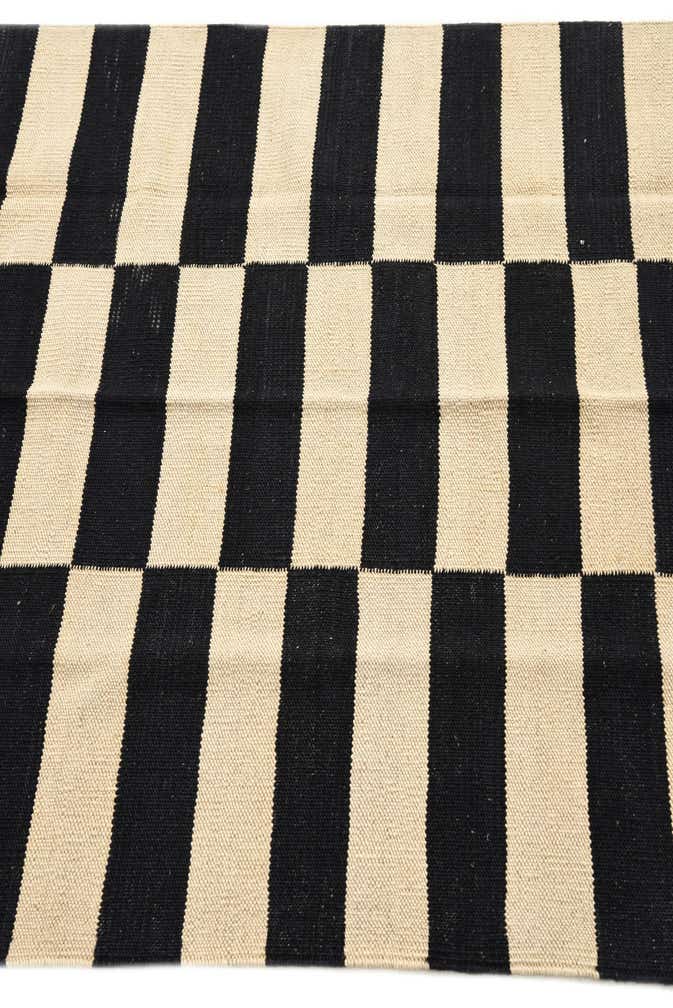 3' 4 x 4' 10 Hand Woven Kilim Modern Wool Rug