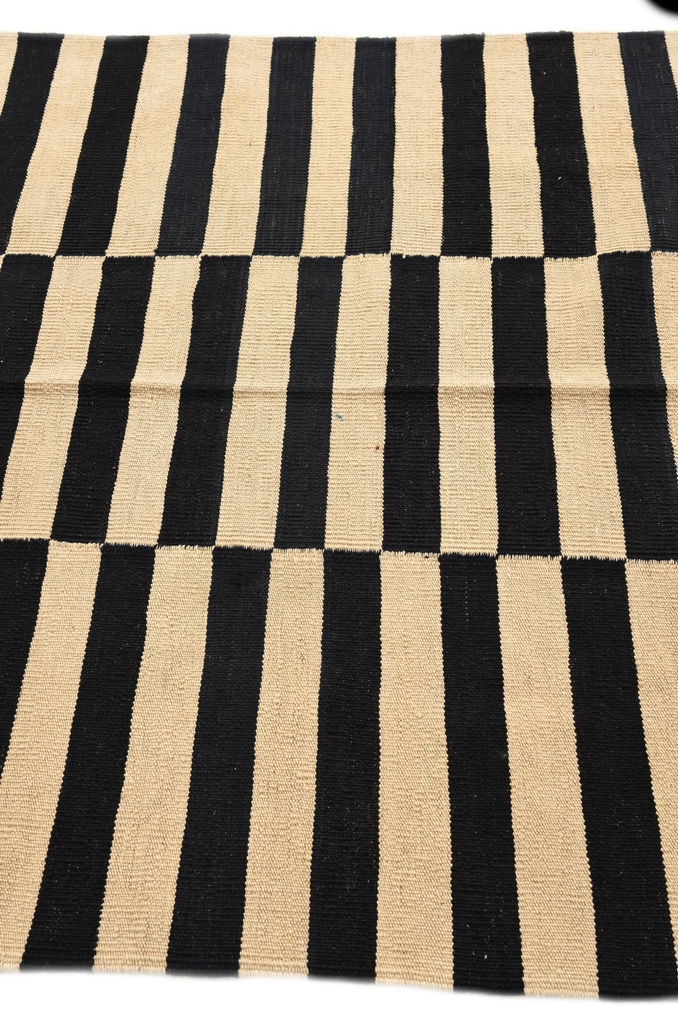 4' 2 x 5' 10 Hand Woven Kilim Modern Wool Rug