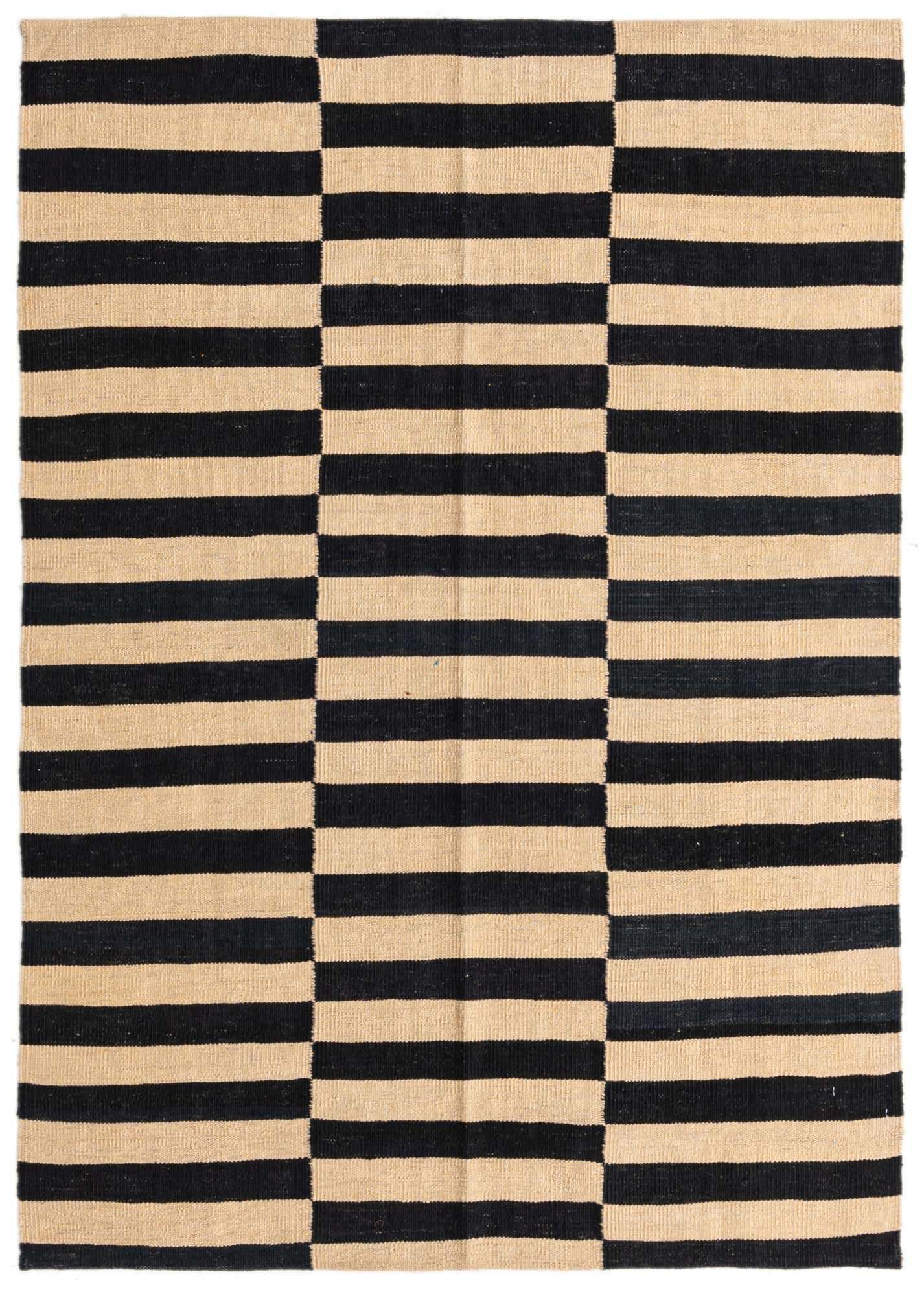 4' 2 x 5' 10 Hand Woven Kilim Modern Wool Rug