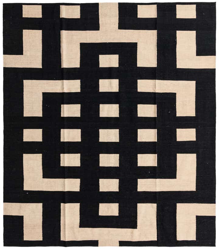 8' 6 x 9' 7 Hand Woven Kilim Modern Wool Rug