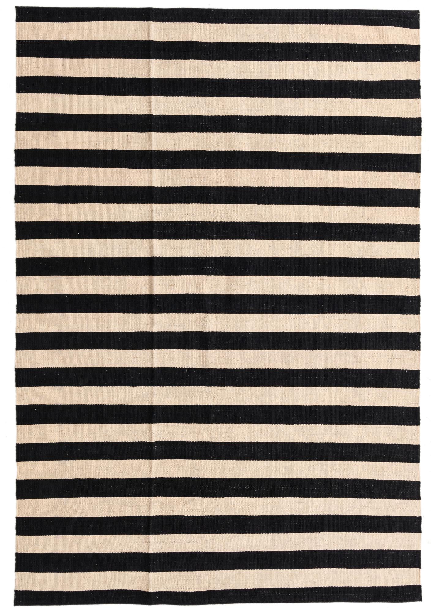 5' 6 x 8' 6 Hand Woven Kilim Modern Wool Rug