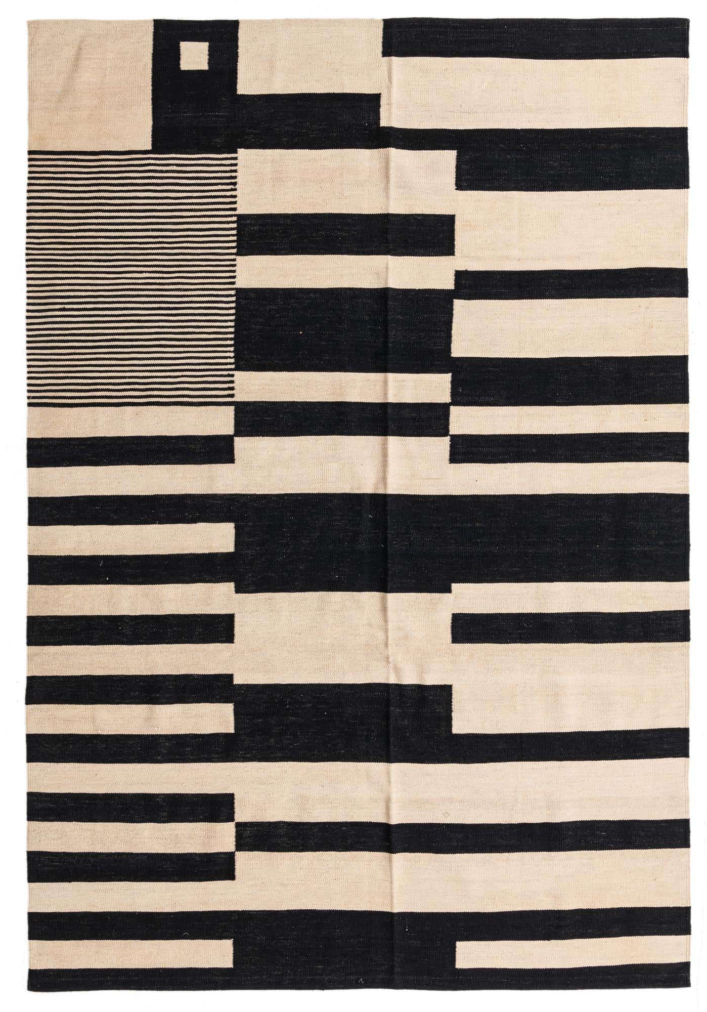 6' 7 x 9' 8 Hand Woven Kilim Modern Wool Rug