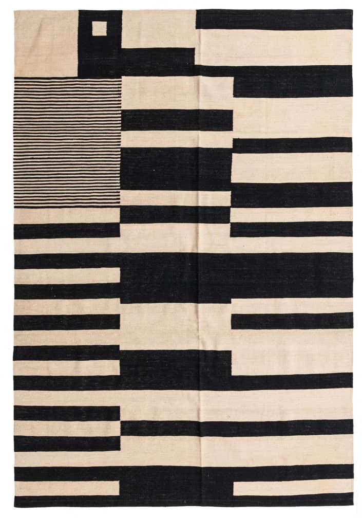 6' 7 x 9' 8 Hand Woven Kilim Modern Wool Rug