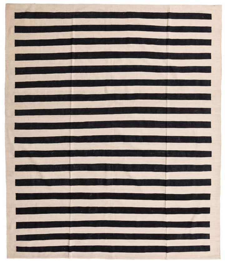 8' 4 x 9' 8 Hand Woven Kilim Modern Wool Rug
