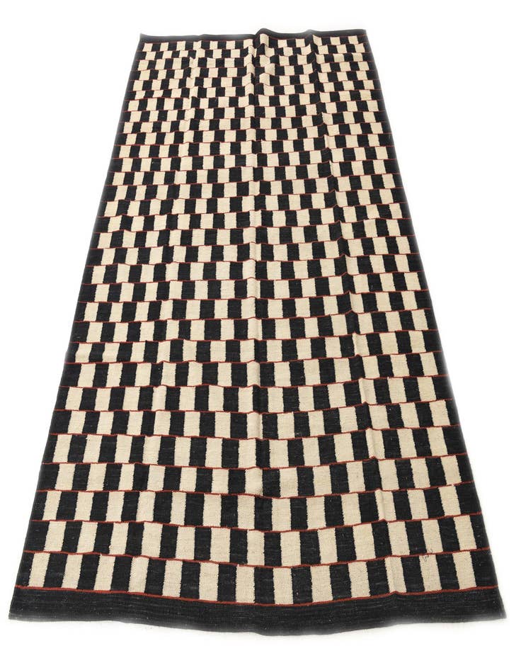 Detail image of 5' 8 x 7' 7  Hand Woven Kilim Modern Wool Rug