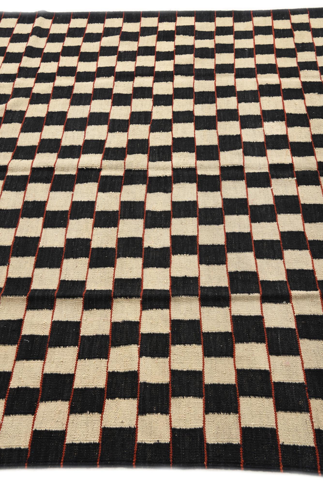 5' 8 x 7' 7 Hand Woven Kilim Modern Wool Rug