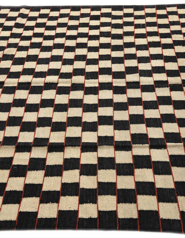 Detail image of 5' 8 x 7' 7 Hand Woven Kilim Modern Wool Rug