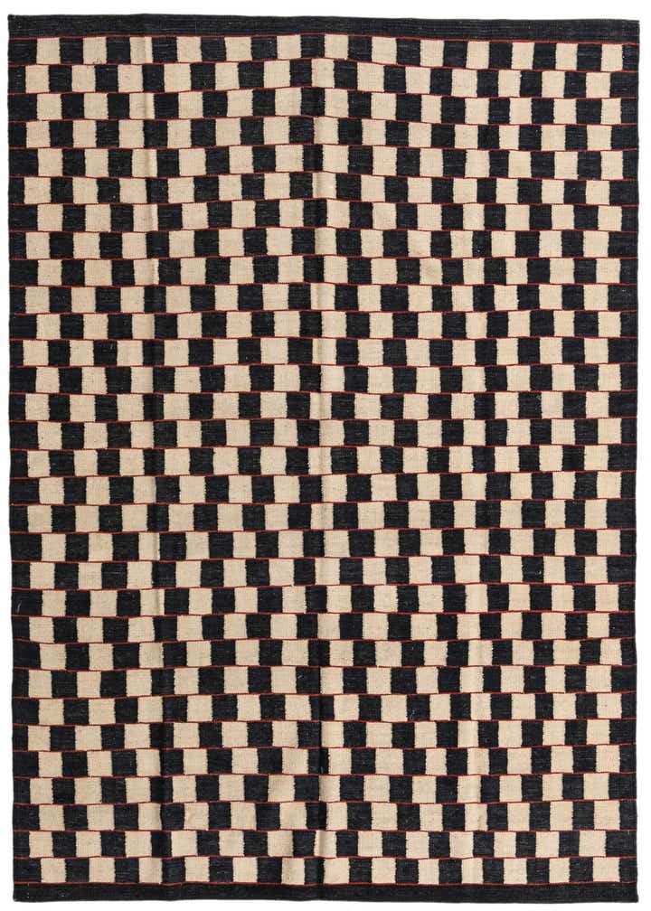 5' 8 x 7' 7 Hand Woven Kilim Modern Wool Rug
