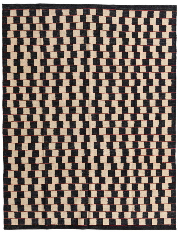 Detail image of 5' 8 x 7' 7 Hand Woven Kilim Modern Wool Rug