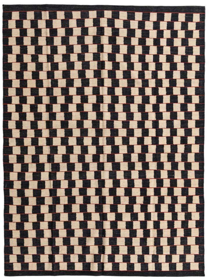 5' 8 x 7' 7 Hand Woven Kilim Modern Wool Rug