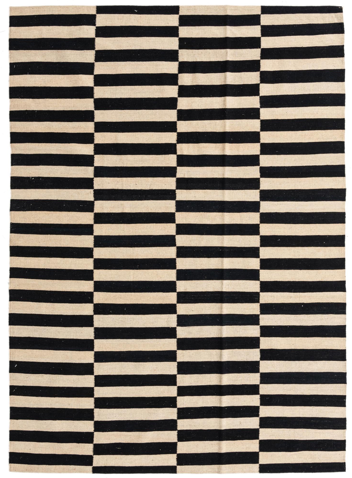 5' 8 x 8' Hand Woven Kilim Modern Wool Rug