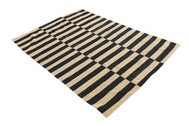 4' 3 x 5' 10 Hand Woven Kilim Modern Wool Rug