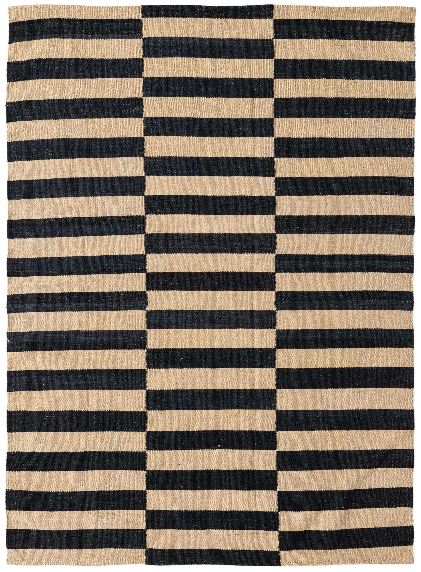 4' 3 x 5' 10 Hand Woven Kilim Modern Wool Rug