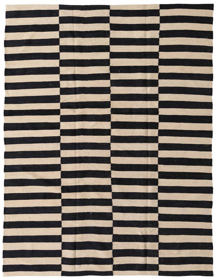 Detail image of 5' 5 x 7' 7 Hand Woven Kilim Modern Wool Rug