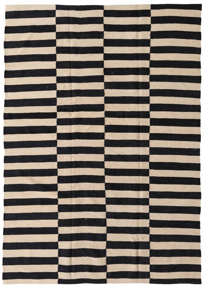 Detail image of 5' 5 x 7' 7 Hand Woven Kilim Modern Wool Rug