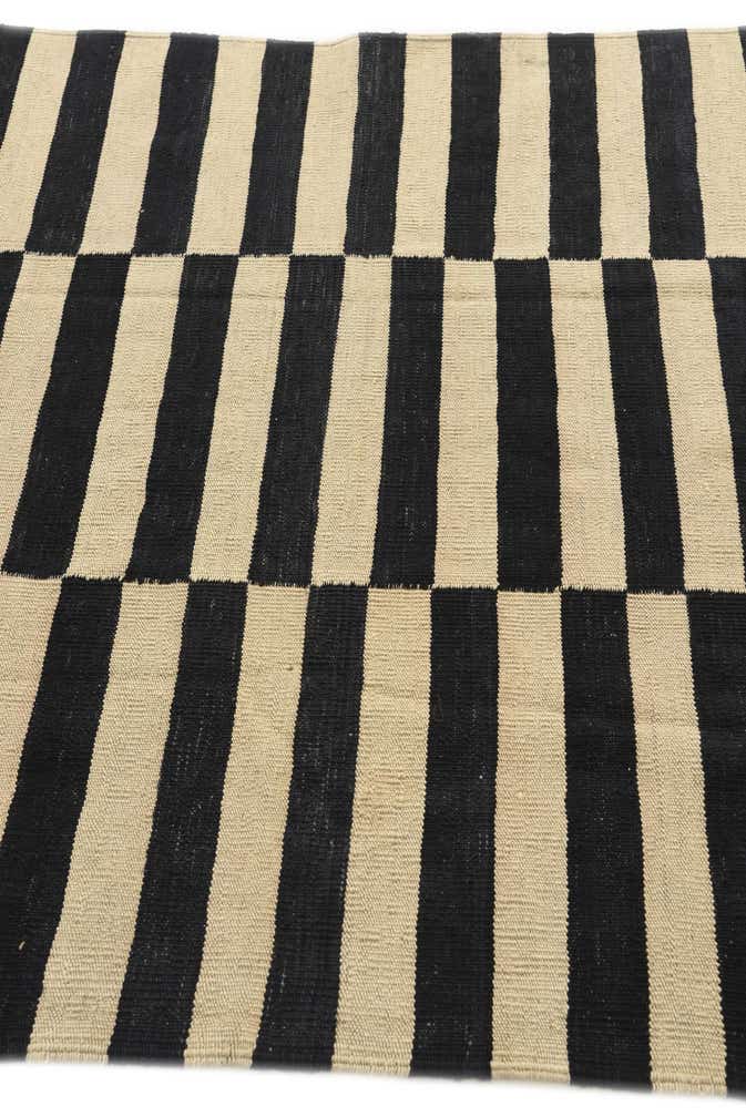 4' 4 x 5' 10 Hand Woven Kilim Modern Wool Rug