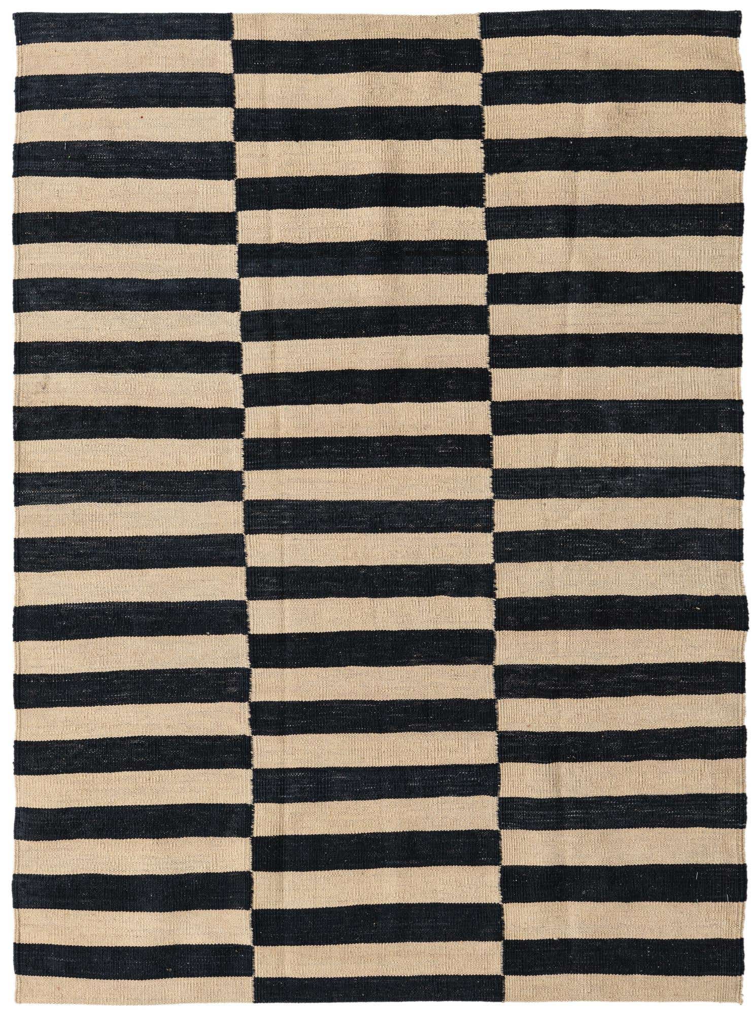 4' 4 x 5' 10 Hand Woven Kilim Modern Wool Rug