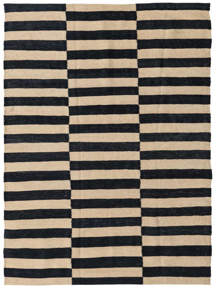 4' 4 x 5' 10 Hand Woven Kilim Modern Wool Rug