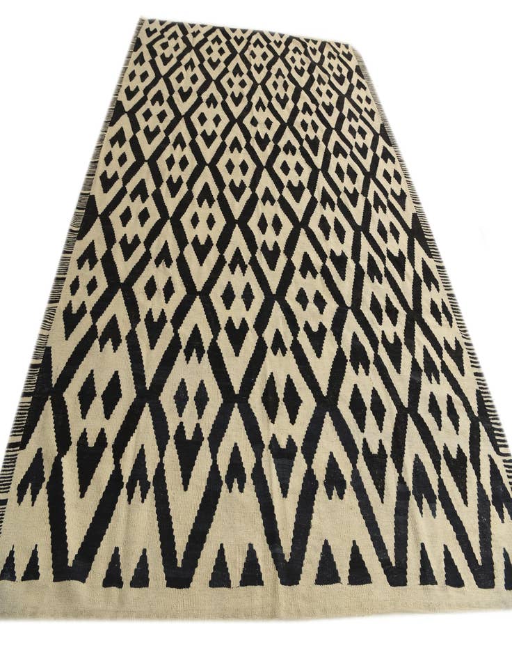 Detail image of 7' x 9' 5  Hand Woven Kilim Modern Wool Rug