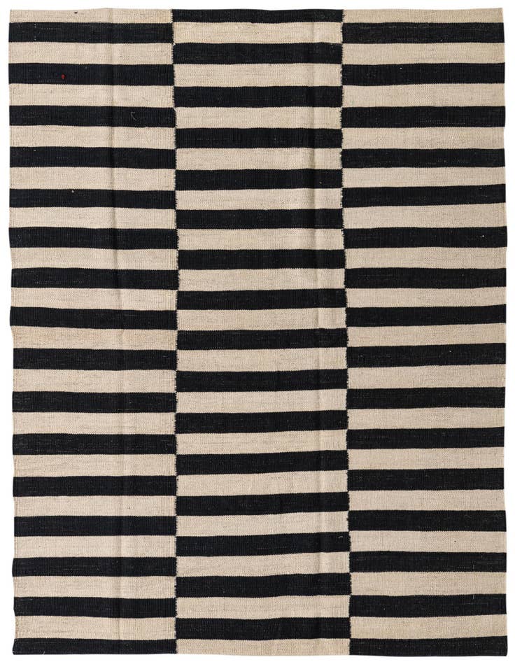 Detail image of 4' 9 x 6' 3 Hand Woven Kilim Modern Wool Rug