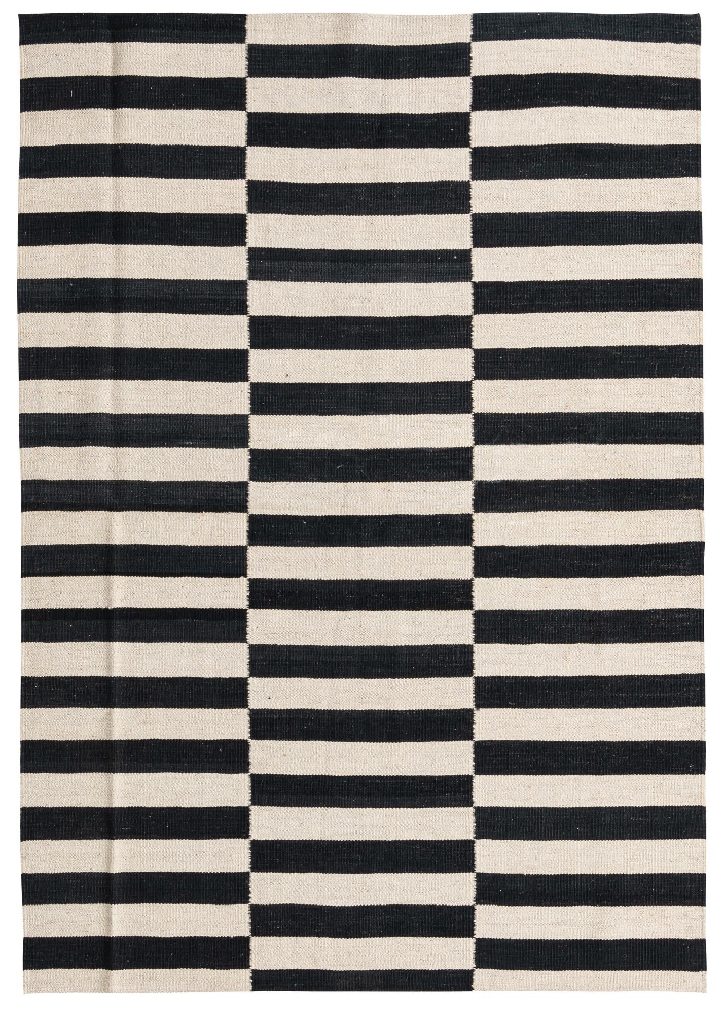 4' 2 x 5' 10 Hand Woven Kilim Modern Wool Rug