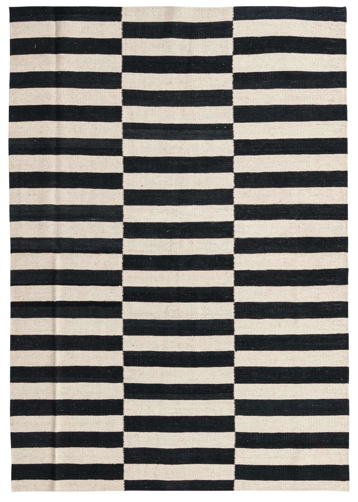 4' 2 x 5' 10 Hand Woven Kilim Modern Wool Rug