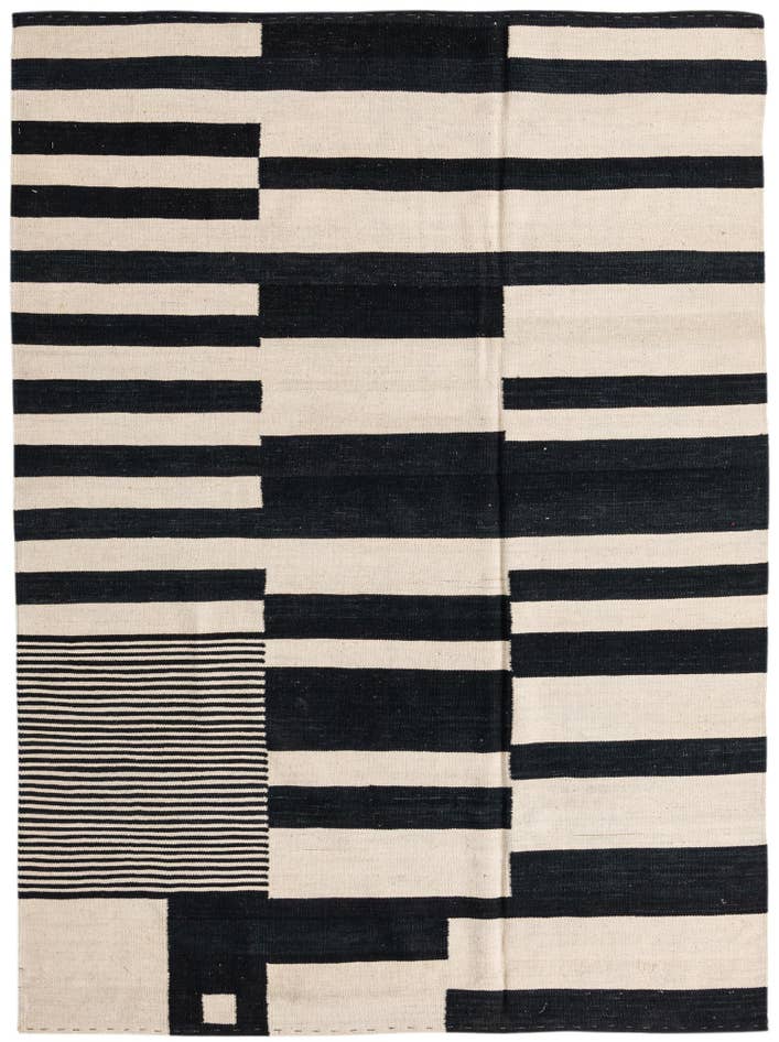 Detail image of 5' 8 x 7' 7 Hand Woven Kilim Modern Wool Rug