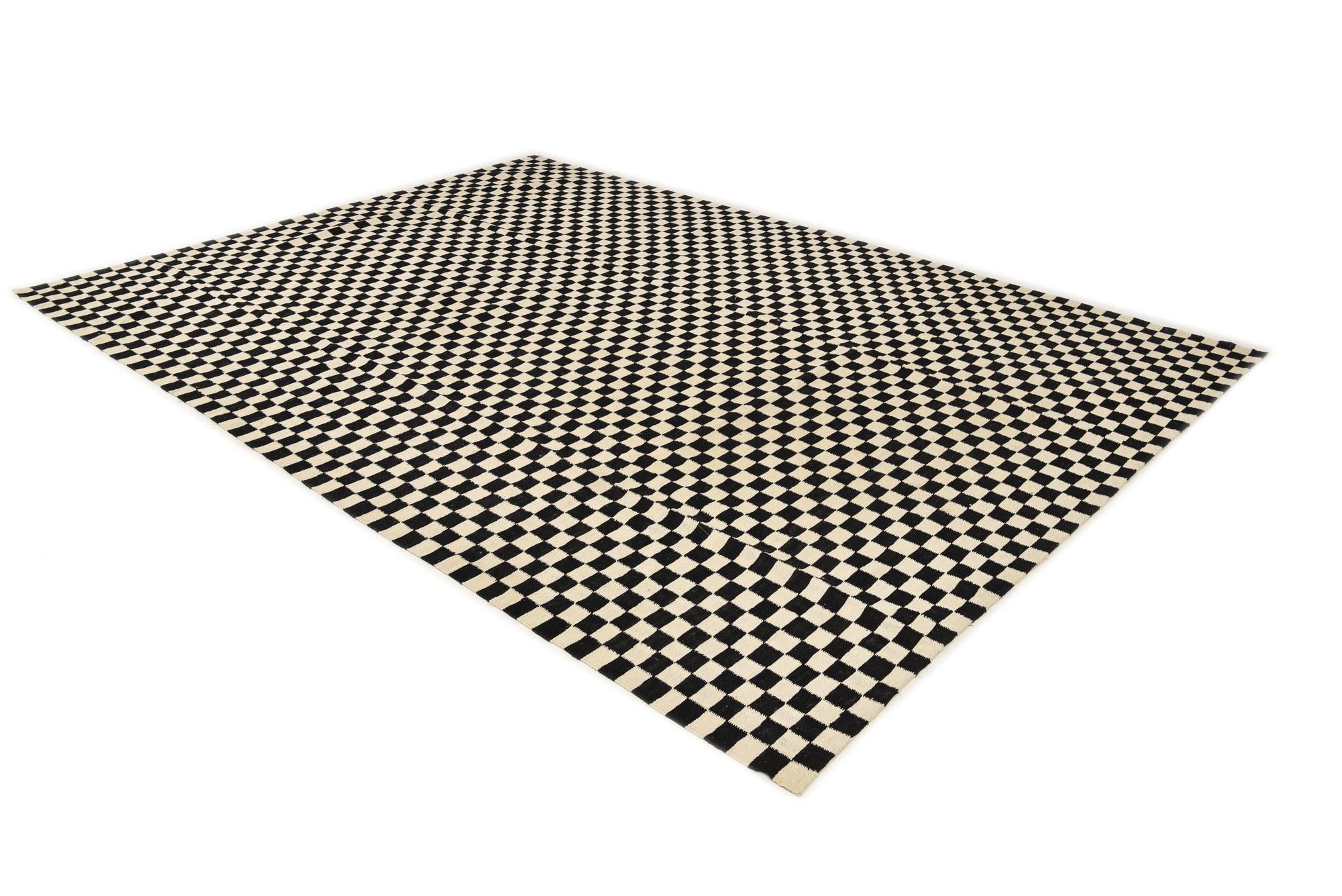 8' 6 x 11' 6 Hand Woven Kilim Modern Wool Rug