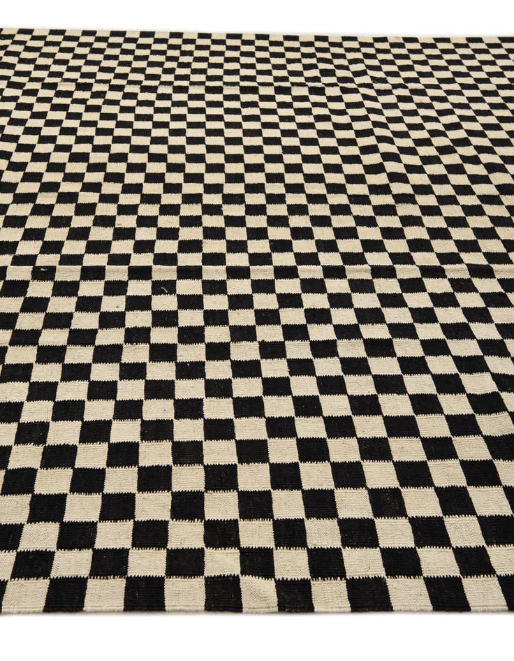 Detail image of 8' 6 x 11' 6  Hand Woven Kilim Modern Wool Rug