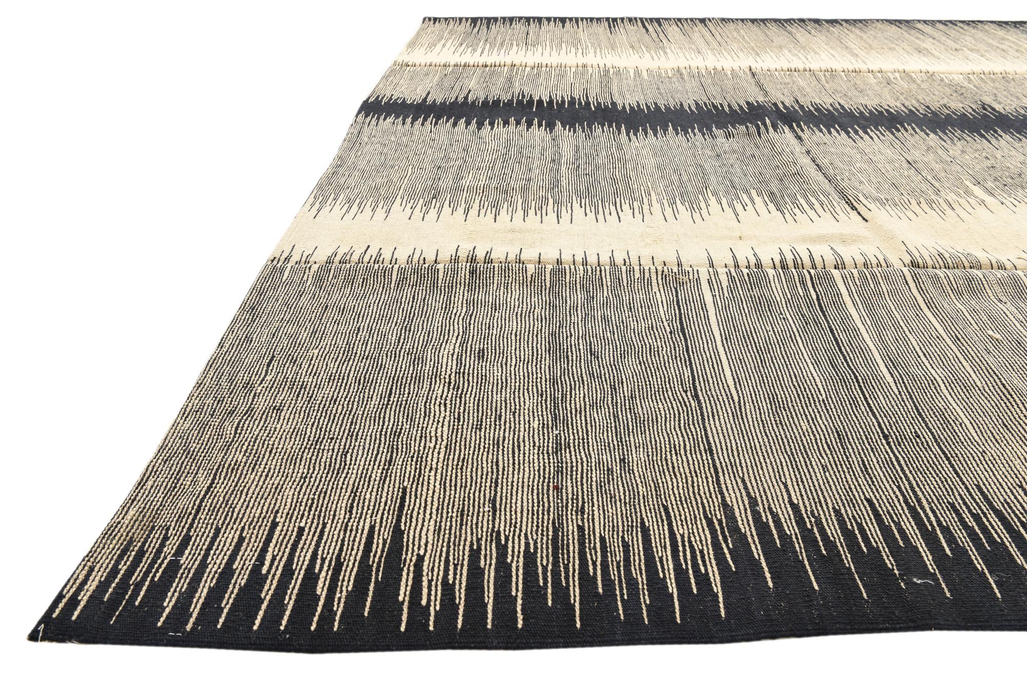 245cm x 295cm Hand Woven Kilim Modern Wool Rug
