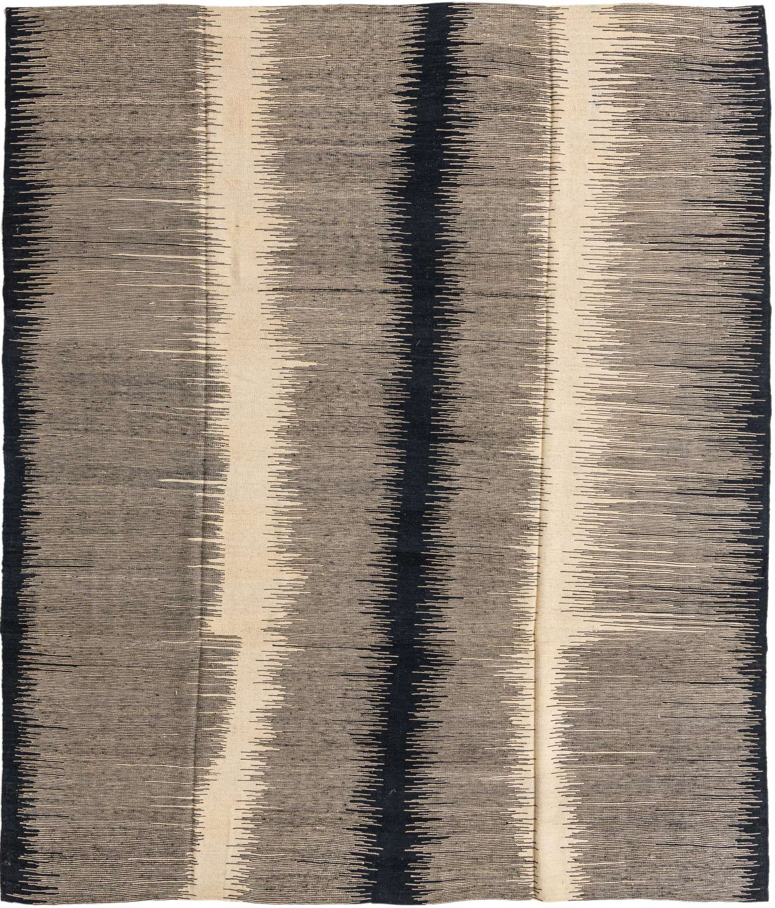 8' 1 x 9' 8 Hand Woven Kilim Modern Wool Rug