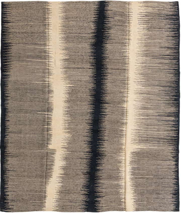 8' 1 x 9' 8 Hand Woven Kilim Modern Wool Rug