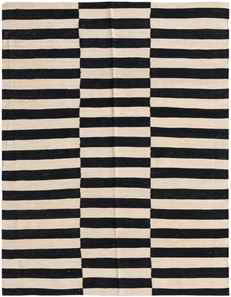Detail image of 4' 2 x 6' Hand Woven Kilim Modern Wool Rug
