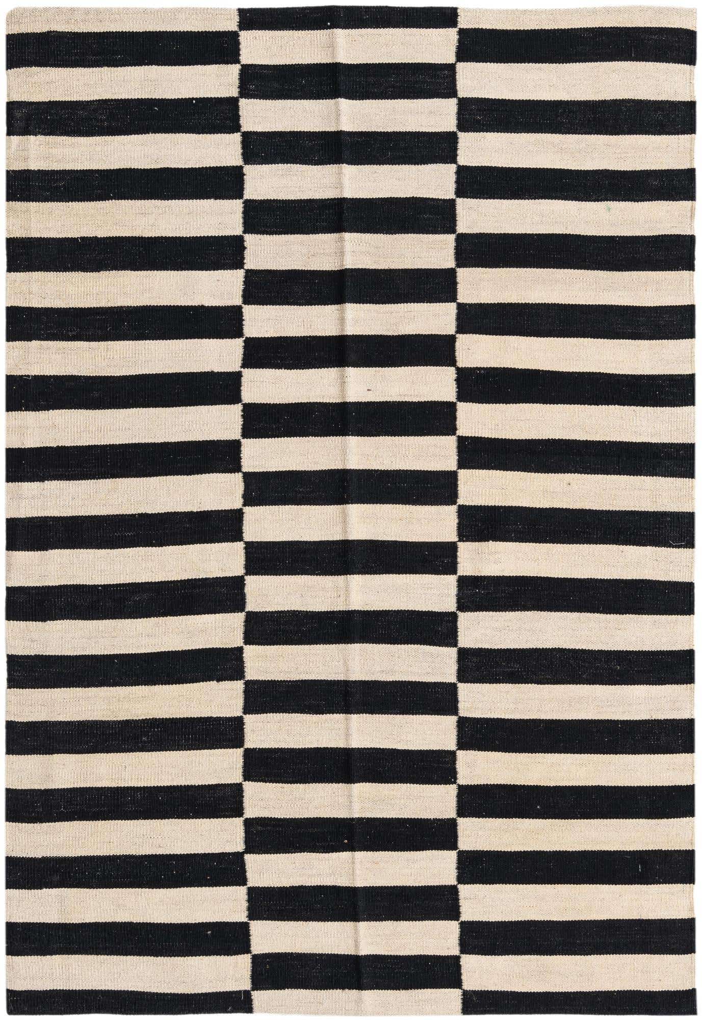 4' 2 x 6' Hand Woven Kilim Modern Wool Rug