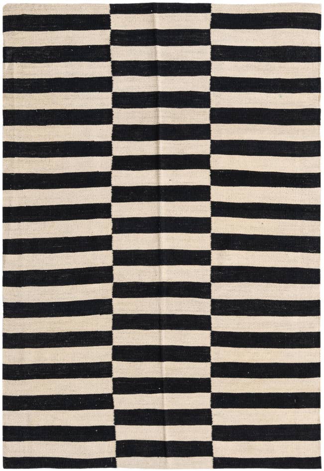 Detail image of 4' 2 x 6' Hand Woven Kilim Modern Wool Rug