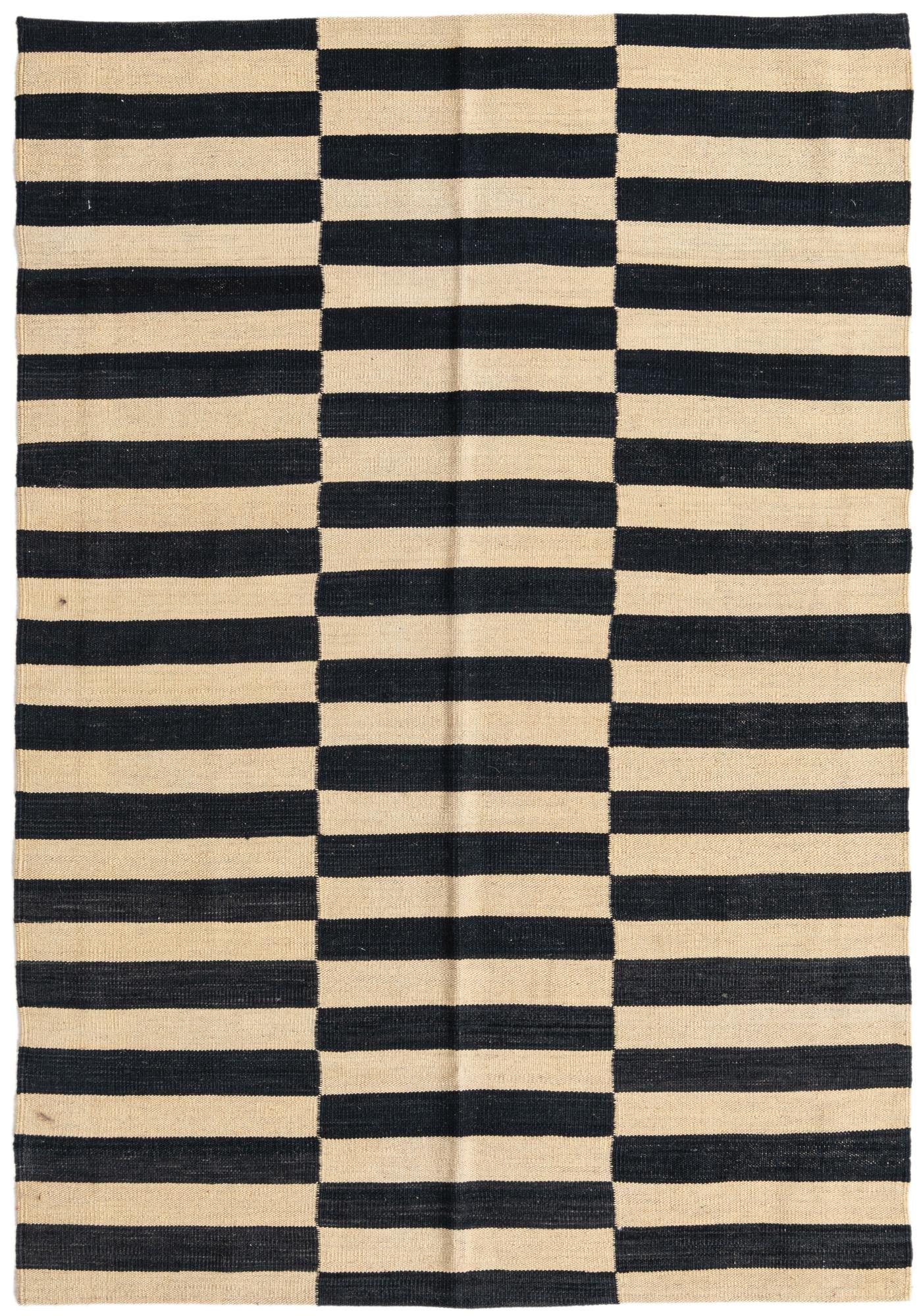 4' 1 x 5' 10 Hand Woven Kilim Modern Wool Rug